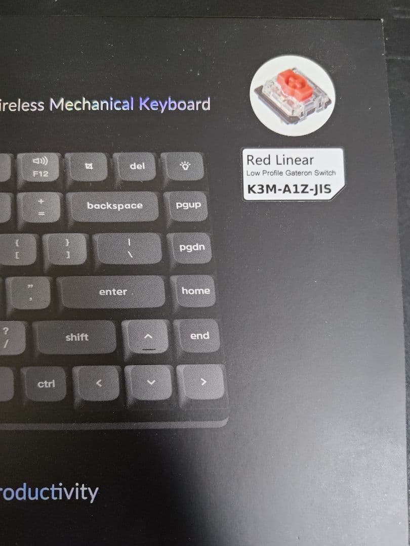 K3 Max White LED - ダブルショットPBTキーキャップ(赤軸)