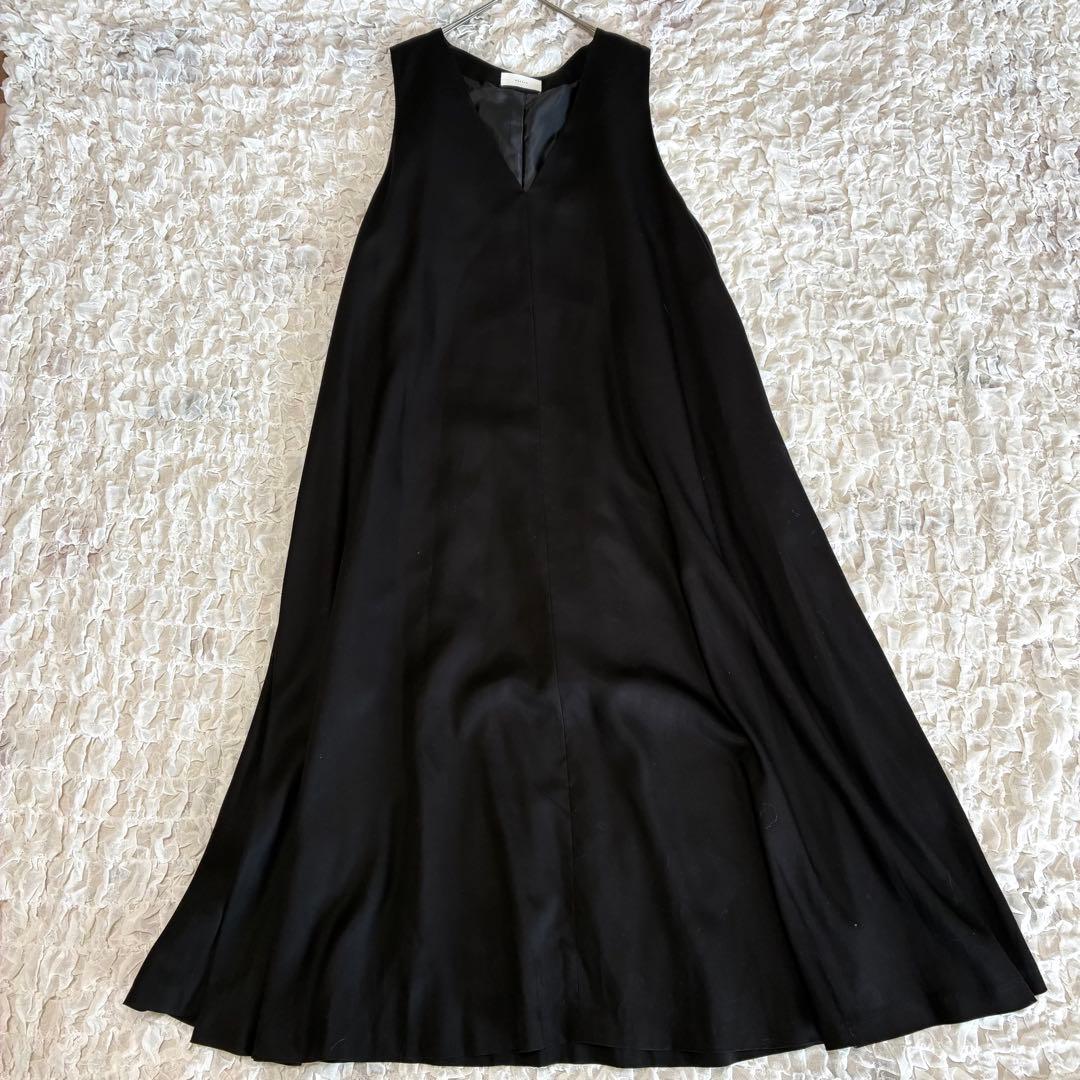 美品 かぐれ kagure Aラインジャンパースカート ブラック FREE