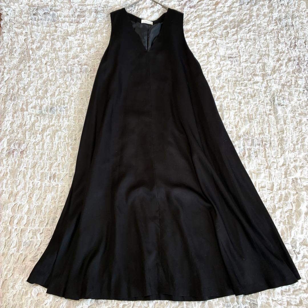 美品 かぐれ kagure Aラインジャンパースカート ブラック FREE