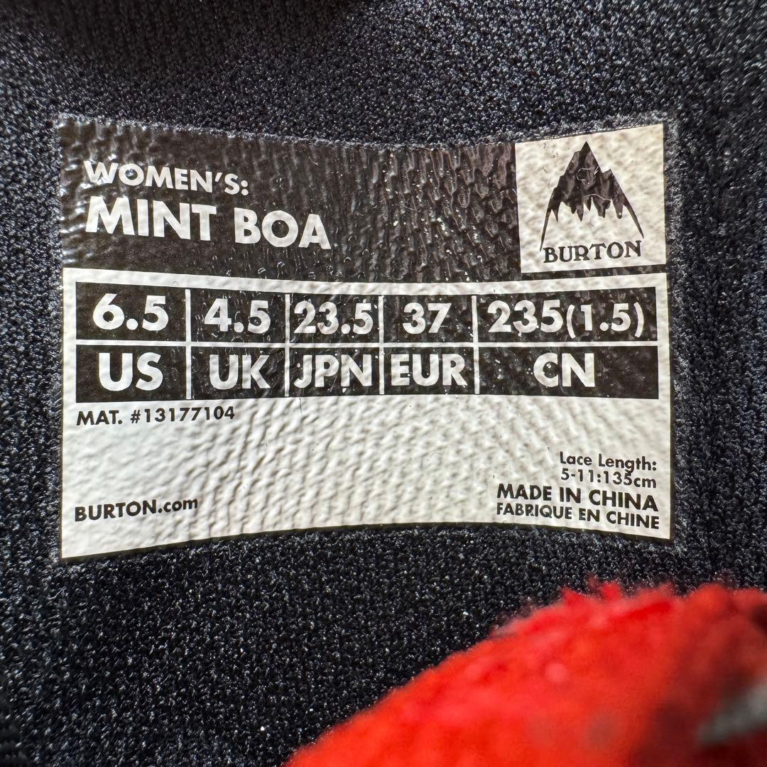 【美品】BURTON Mint BOA 23.5cm バートン スノーボード