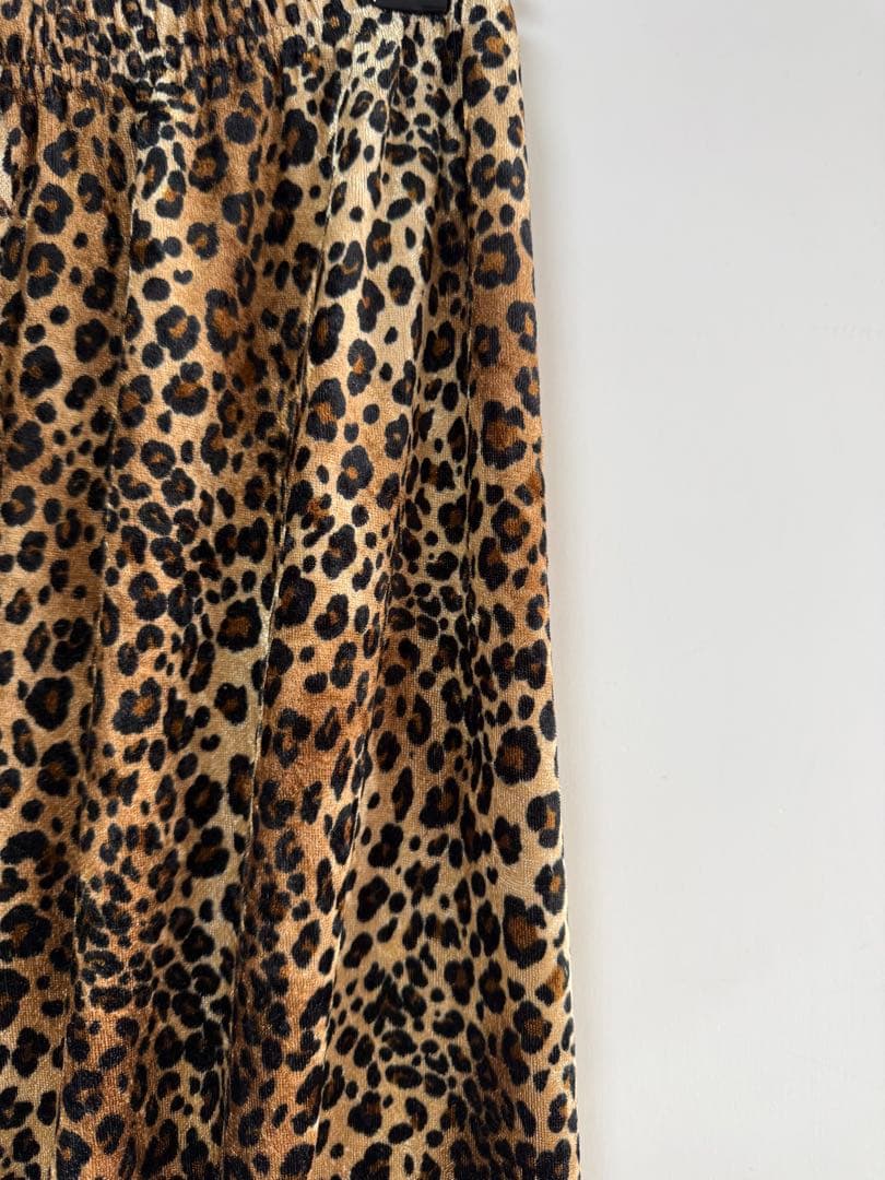 90s usa製 レオパード柄 ベロアパンツ hooked jantiques