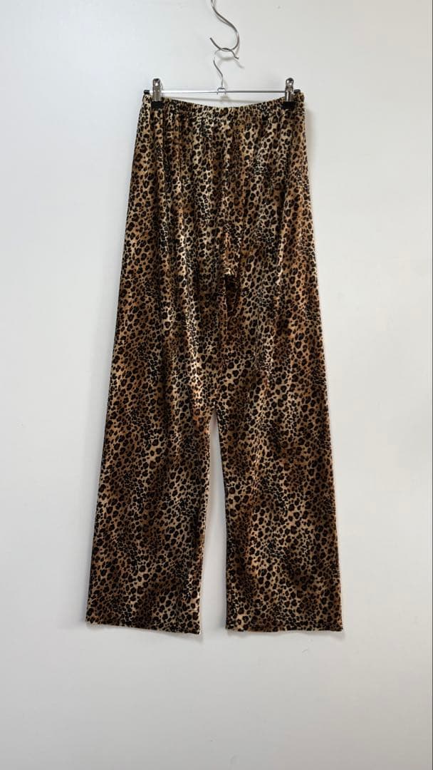 90s usa製 レオパード柄 ベロアパンツ hooked jantiques