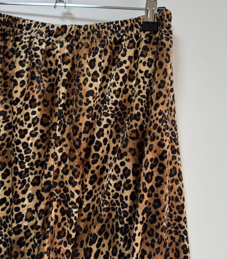 90s usa製 レオパード柄 ベロアパンツ hooked jantiques