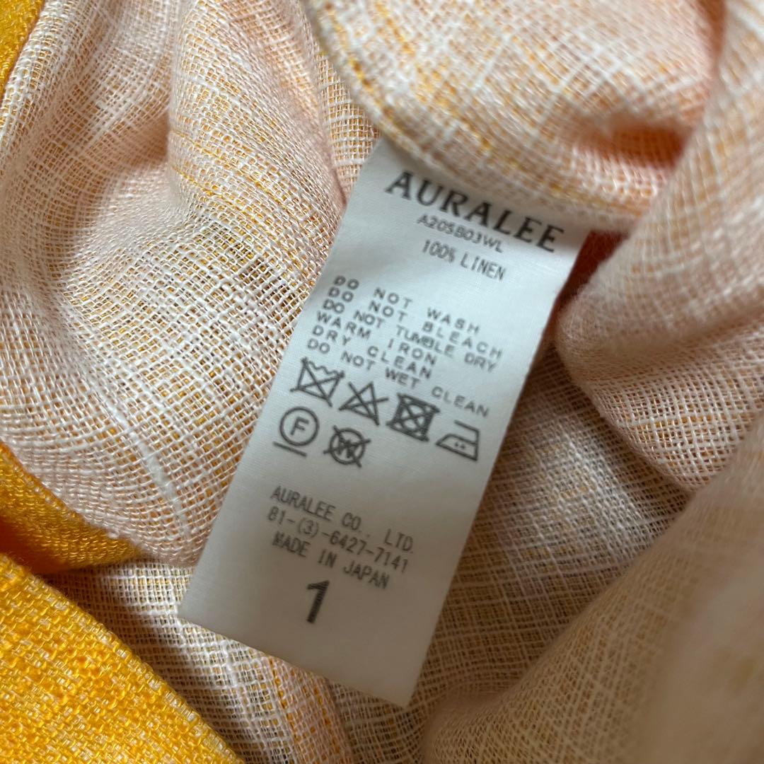 【美品】AURALEE Linen Double Face Blouzon