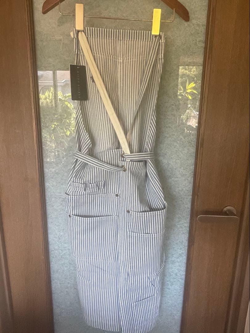 新品未使用タグ付き✳︎ラルフローレンホーム✳︎ヒッコリーストライプ✳︎デニムエプロン
