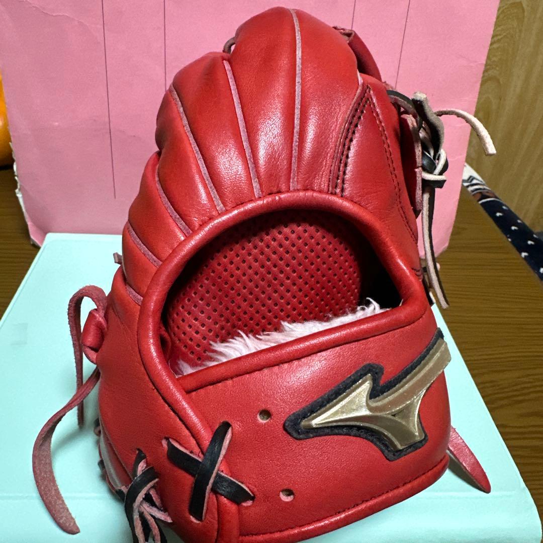 グローブエリート 赤 軟式野球グローブ