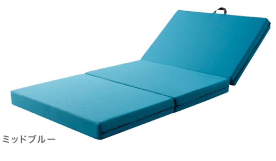 マニフレックス　メッシュ・ウィング　シングル三つ折（ミッドブルー）