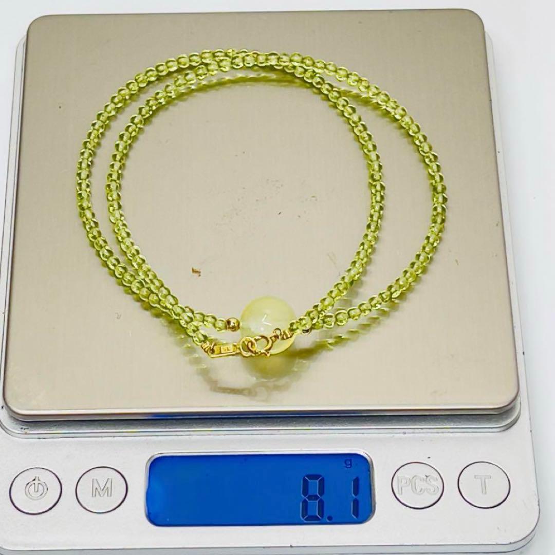 ナ*ん様 天然石ペリドットK18ネックレスB