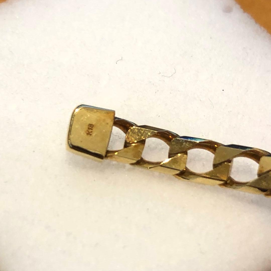 K18美品喜平モチーフゴールドバングル　19cm 128H2503