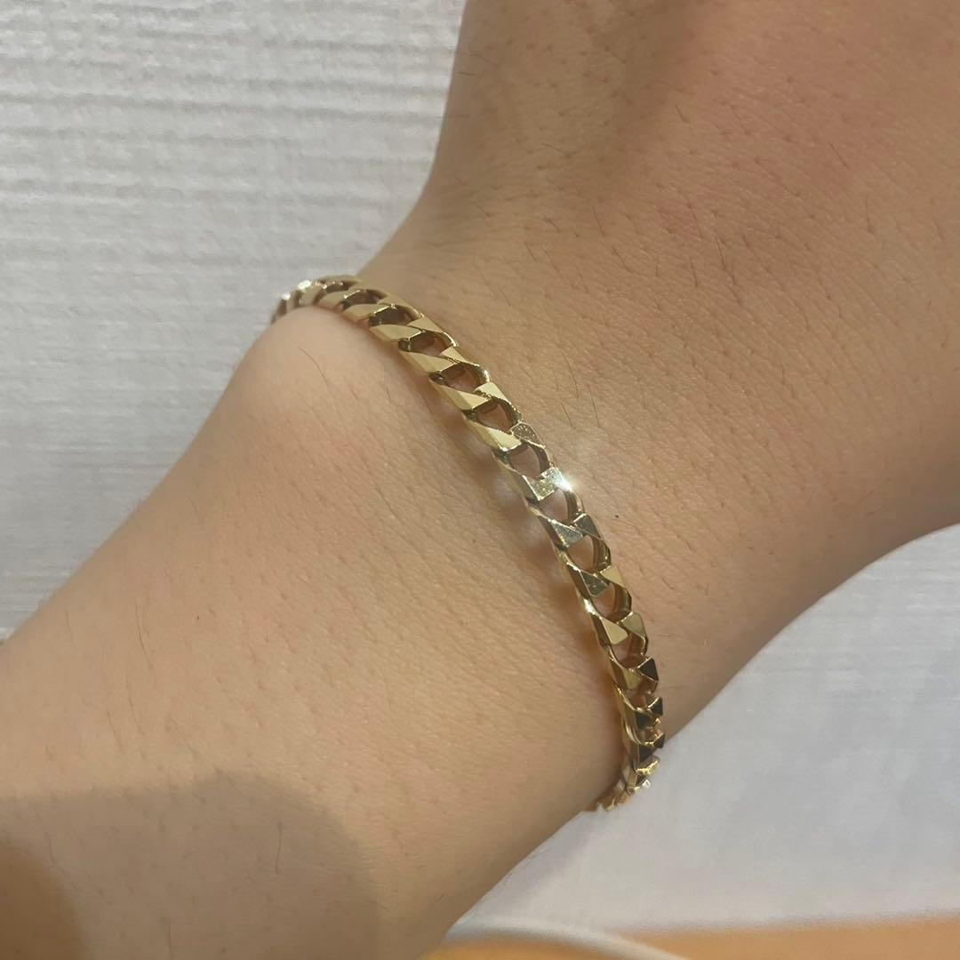 K18美品喜平モチーフゴールドバングル　19cm 128H2503