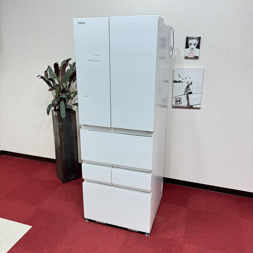 東京23区送料無料　超美品東芝2022年製　6ドア冷蔵庫507L　洗浄/除菌済み
