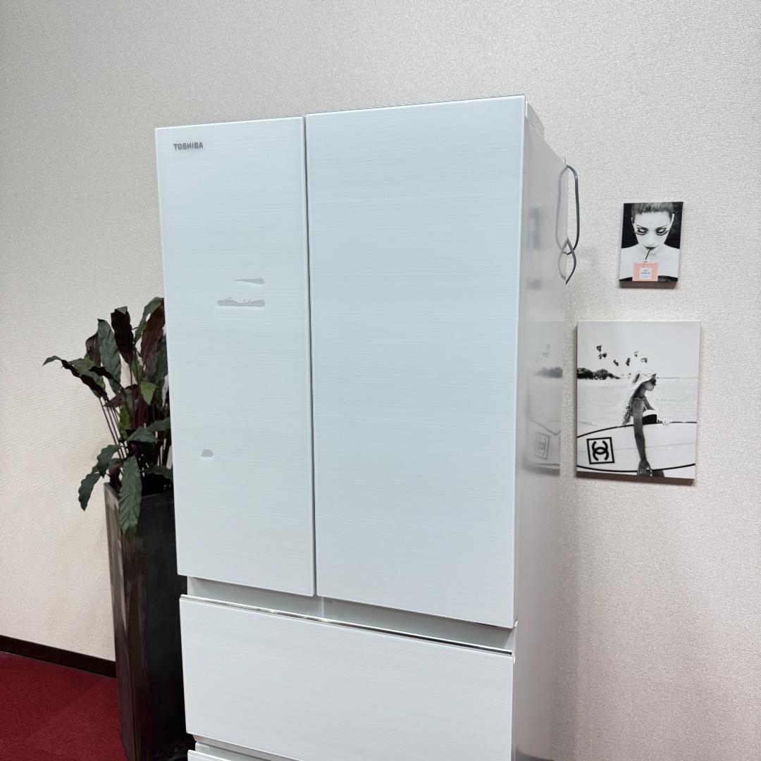 東京23区送料無料　超美品東芝2022年製　6ドア冷蔵庫507L　洗浄/除菌済み