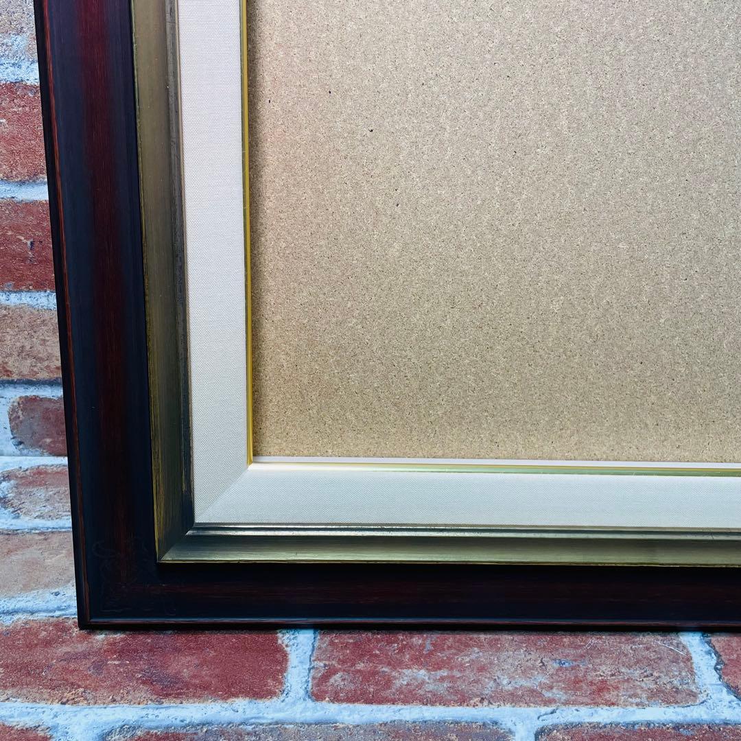 額縁【セピア色】未使用 F6サイズ キャンバス用 ガラス付