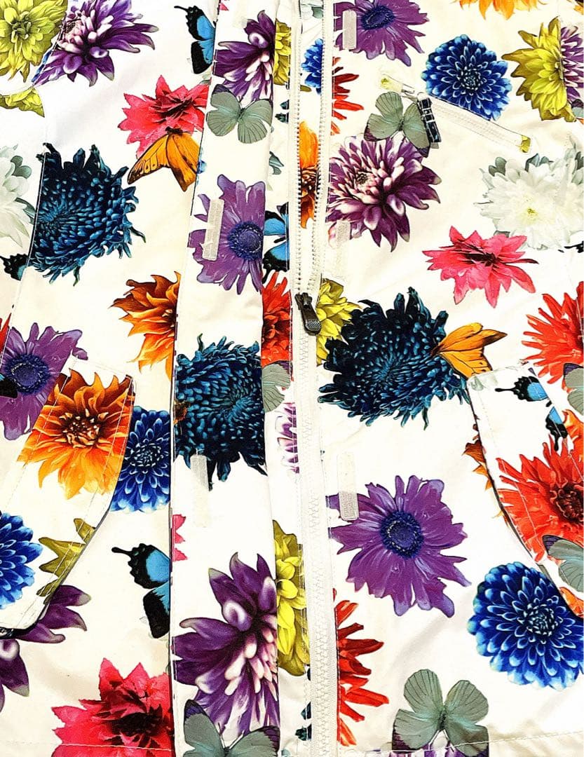 ロキシー 蜷川実花 スノボウェア スキーウェア ジャケット 花柄 マーガレット