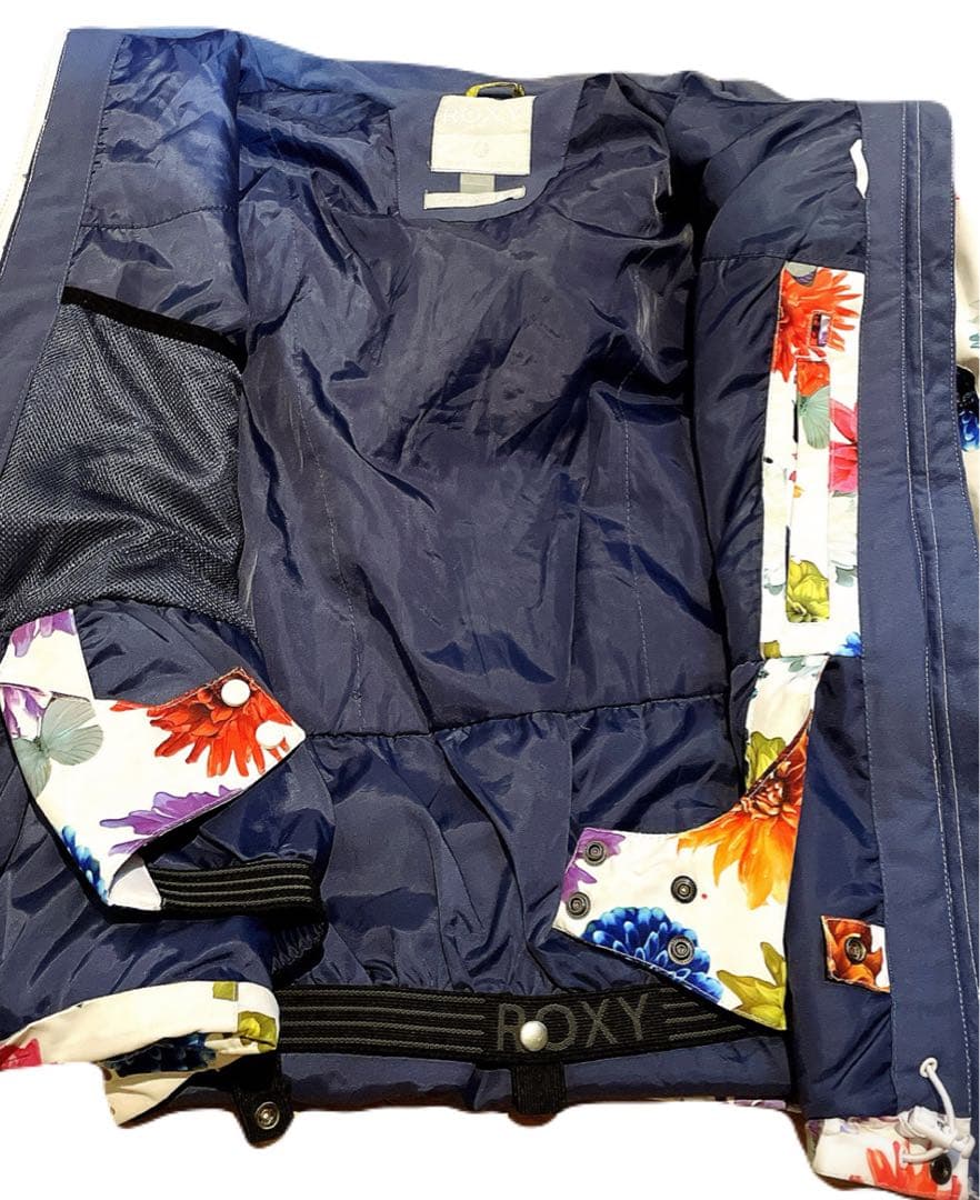 ロキシー 蜷川実花 スノボウェア スキーウェア ジャケット 花柄 マーガレット