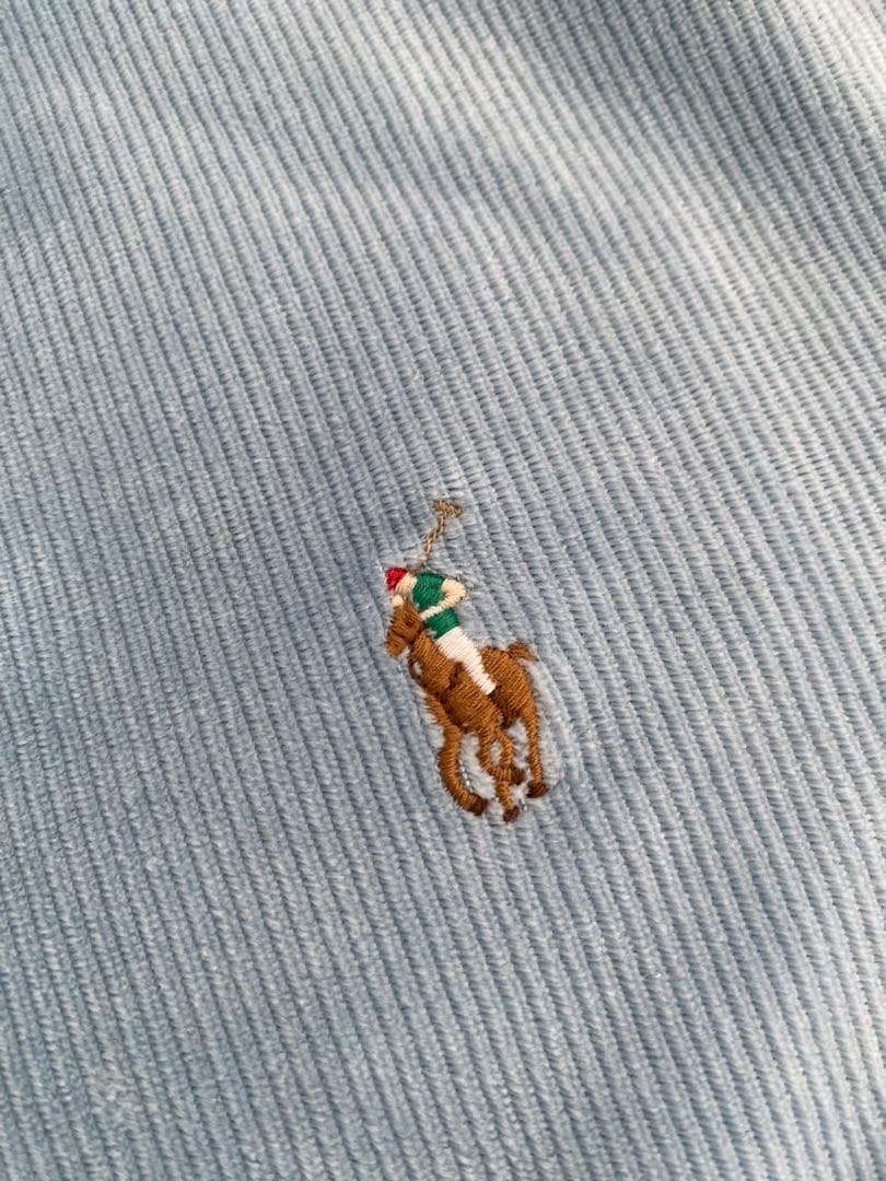 Polo Ralph Lauren 水色 コーデュロイ ポロシャツ XS
