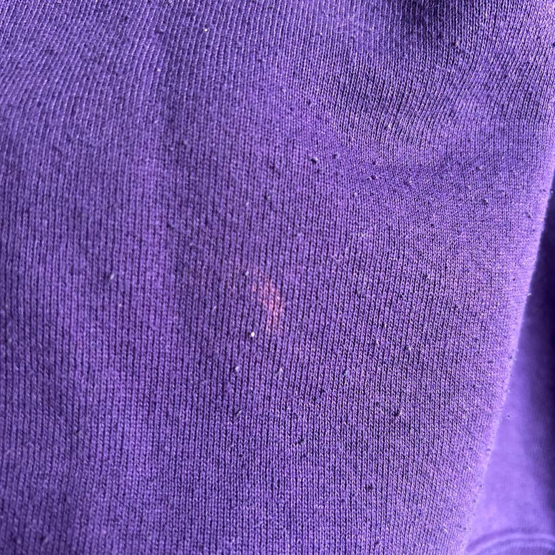 80S USA製 RUSSELL ATHLETIC プリントスウェット パープル