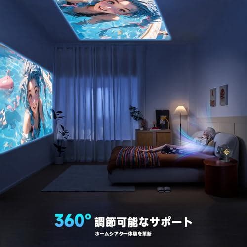 プロジェクター WiFi & Bluetooth 内蔵 自動台形補正 電動フォm