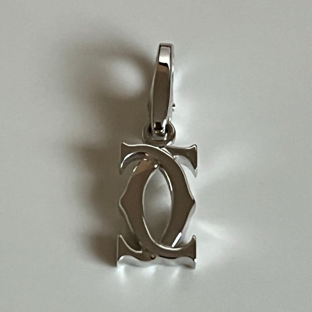 Cartier c2ロゴチャーム 証明書付き　カルティエ　ホワイトゴールド