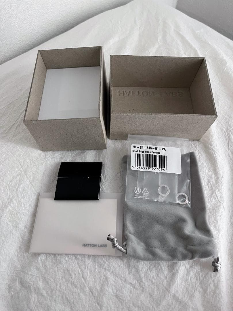 Hatton Labs シルバー シングルフープピアス ペア 新品