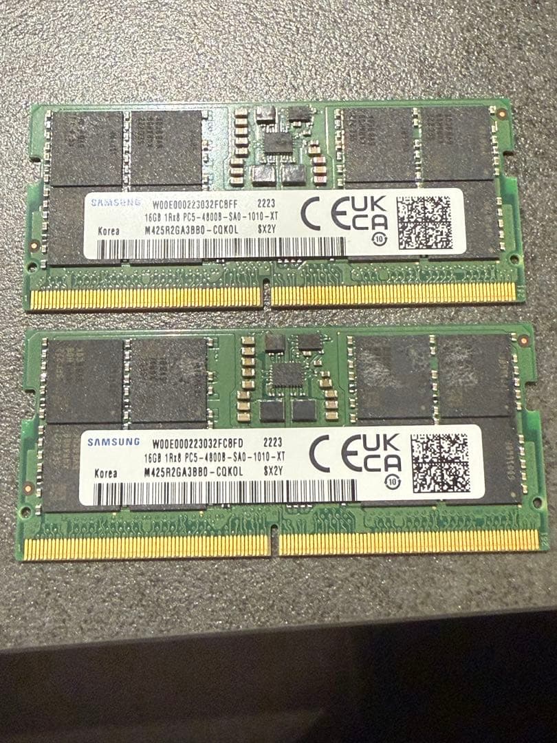 Samsung DDR5 32GB（16x2） 4800MHz CL40 メモリ