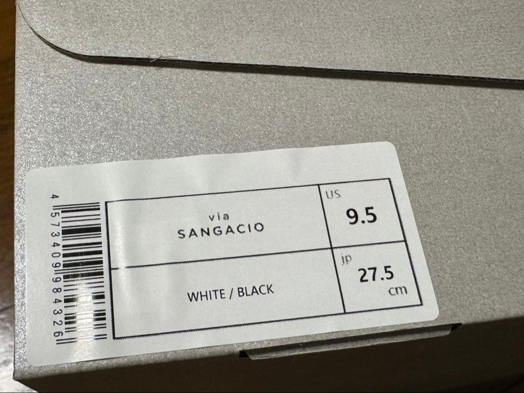 SANGACIO ホワイト/ブラック スニーカー