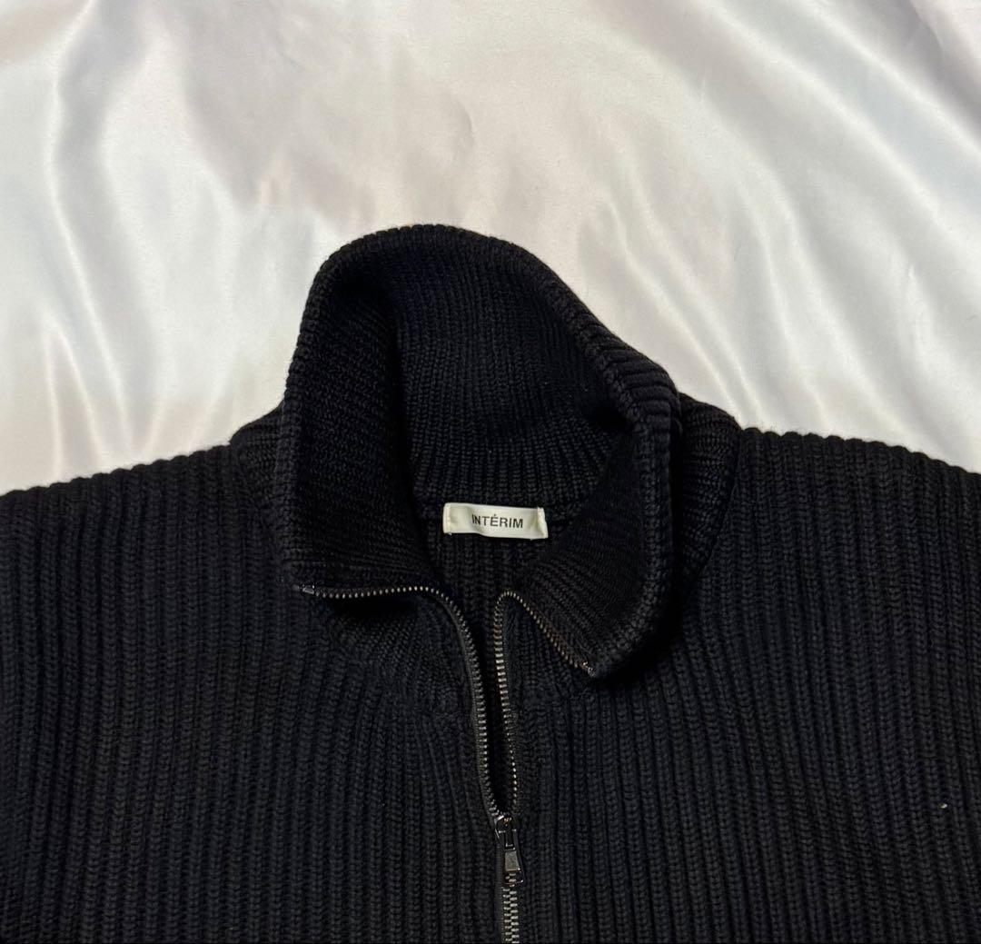 INTERIM インテリム ドライバーズニット　ブラック