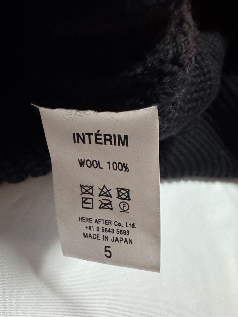 INTERIM インテリム ドライバーズニット　ブラック