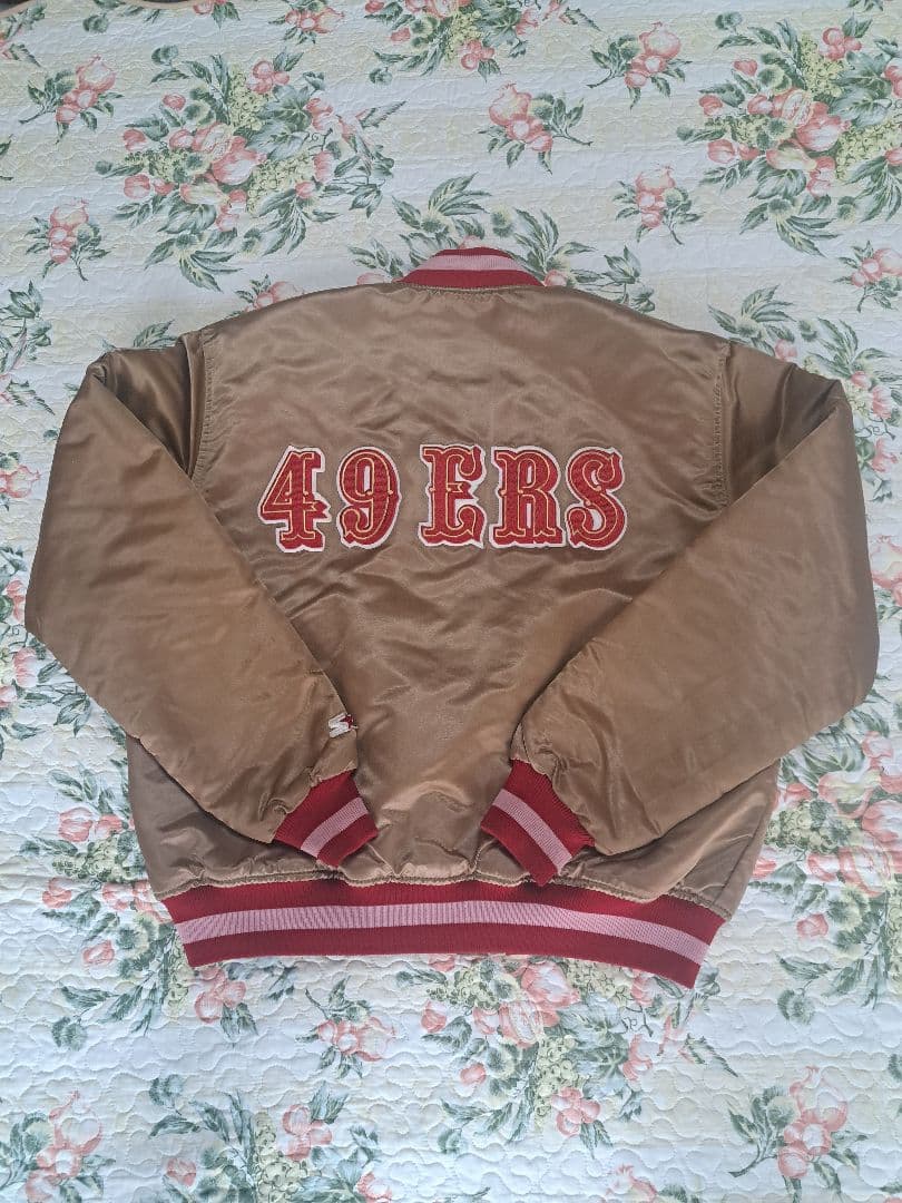 USA製 90sサンフランシスコ49ers スタジアムジャンパー ゴールド色