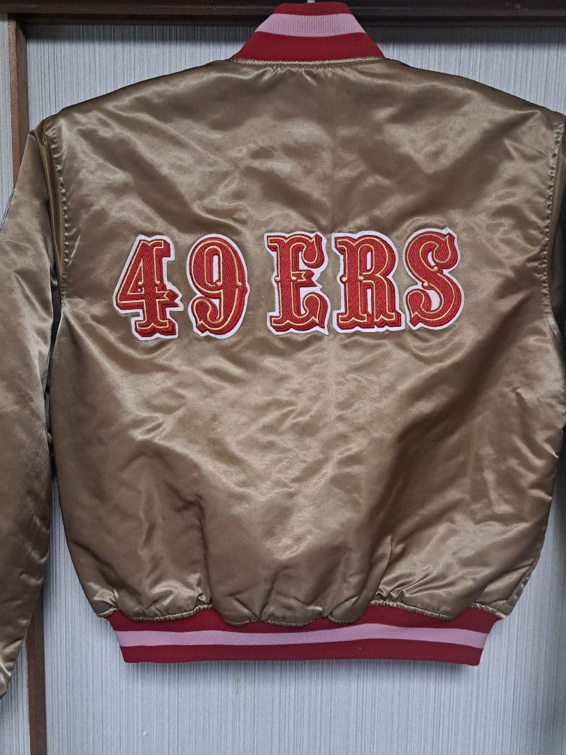 USA製 90sサンフランシスコ49ers スタジアムジャンパー ゴールド色