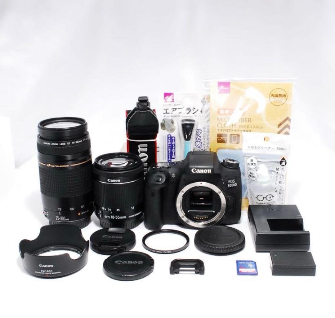 Wi-Fi搭載❤️Canon EOS 8000D❤️タッチパネル✨一眼レフカメラ
