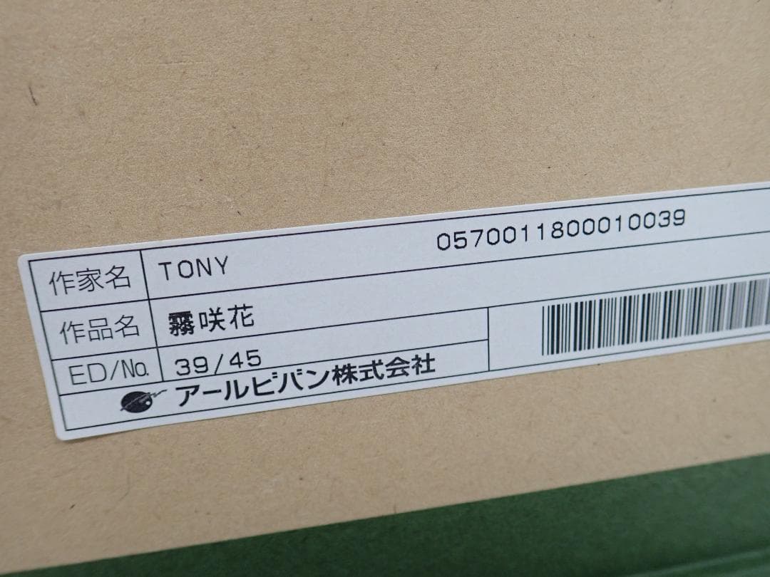 ⑨新品・保証書付 Tony トニー「霧咲花」ミクスドメディア　アールビバン