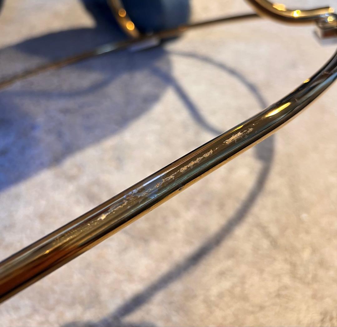 送料込 Francfranc レガート コーヒーテーブル S ゴールド×マーブル