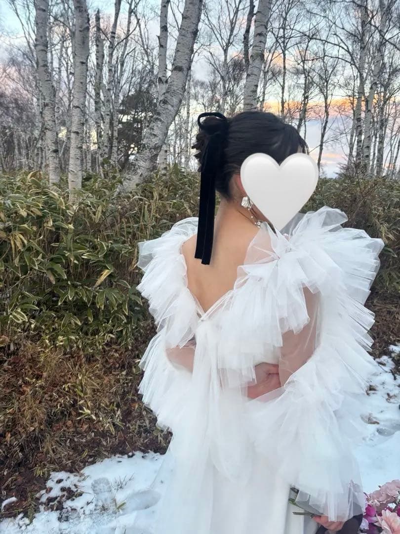 チュールウェディングドレス