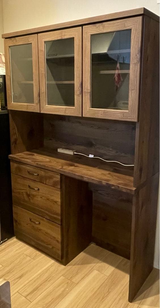 【✴︎最終値下げ】 LOWYA 食器棚 アンティーク調ゴミ箱収納タイプ