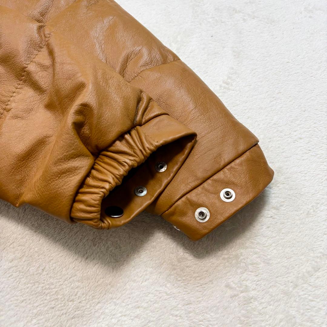 新品未使用 UABONI ユアボニ レザーダウンジャケット キャメル