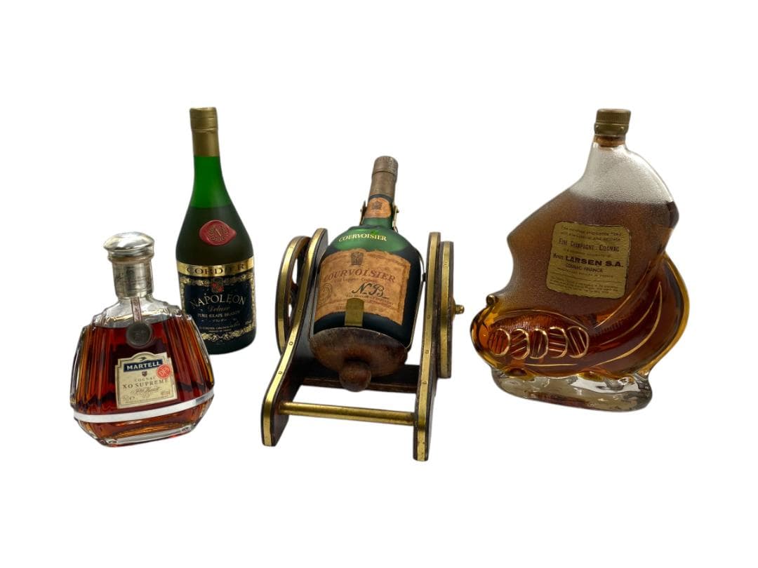 お酒 ４本まとめ ナポレオン ラーセン マーテル コニャック ブランデー 古酒