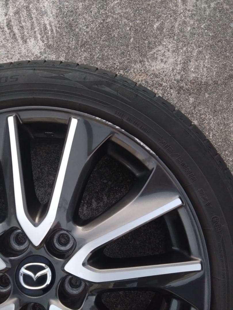 【マツダ CX-3 純正 18インチ ホイール4本＋タイヤ付】215/50R18
