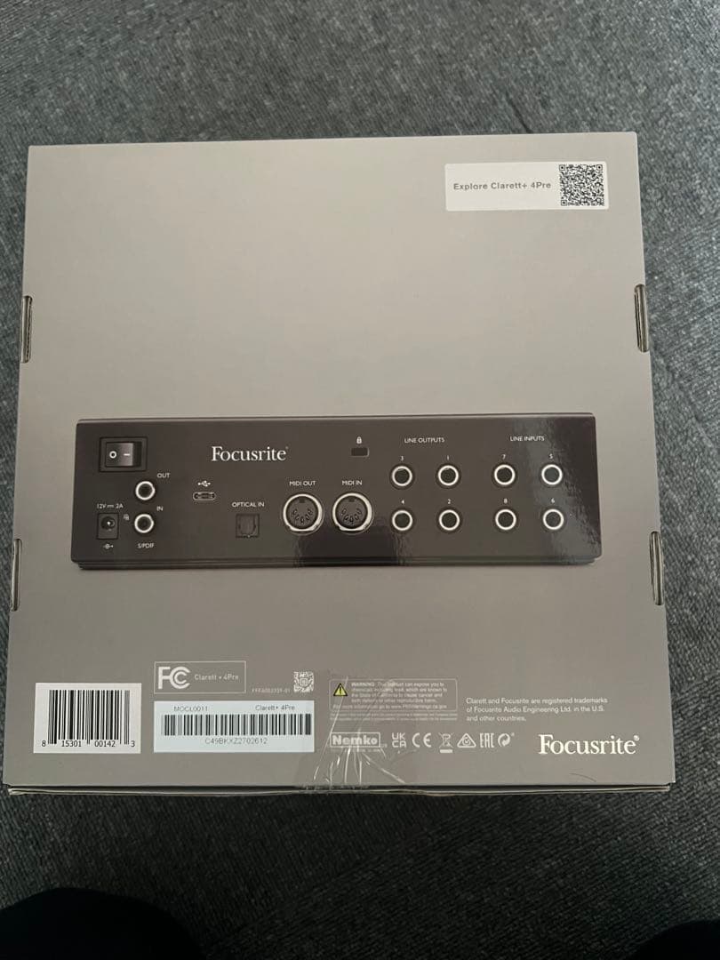 Focusrite Clarett 4Pre オーディオインターフェース