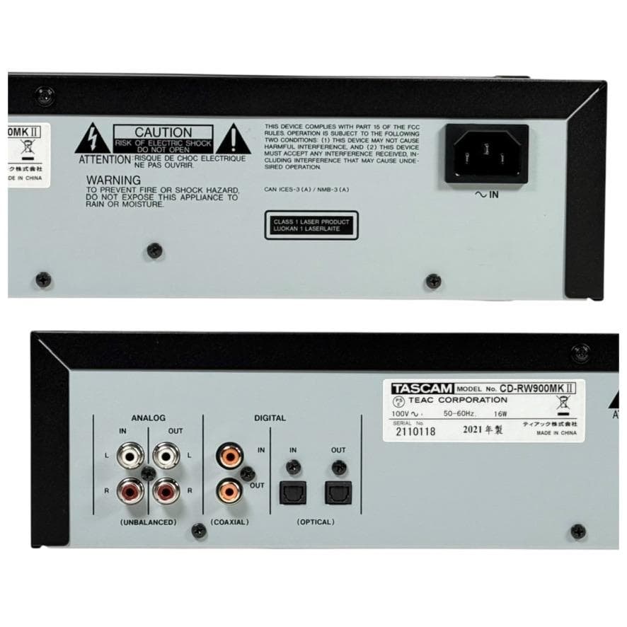美品・CD再生履歴0時間 TASCAM CDレコーダー CD-RW900MK2