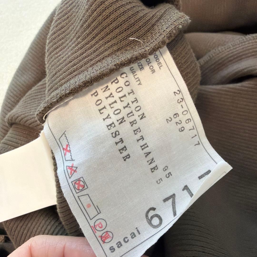 sacai Nylon Twill Mix Dressロングワンピース