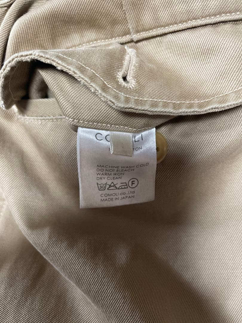 パンツ COMOLI BELTED CHINO PANTS size1