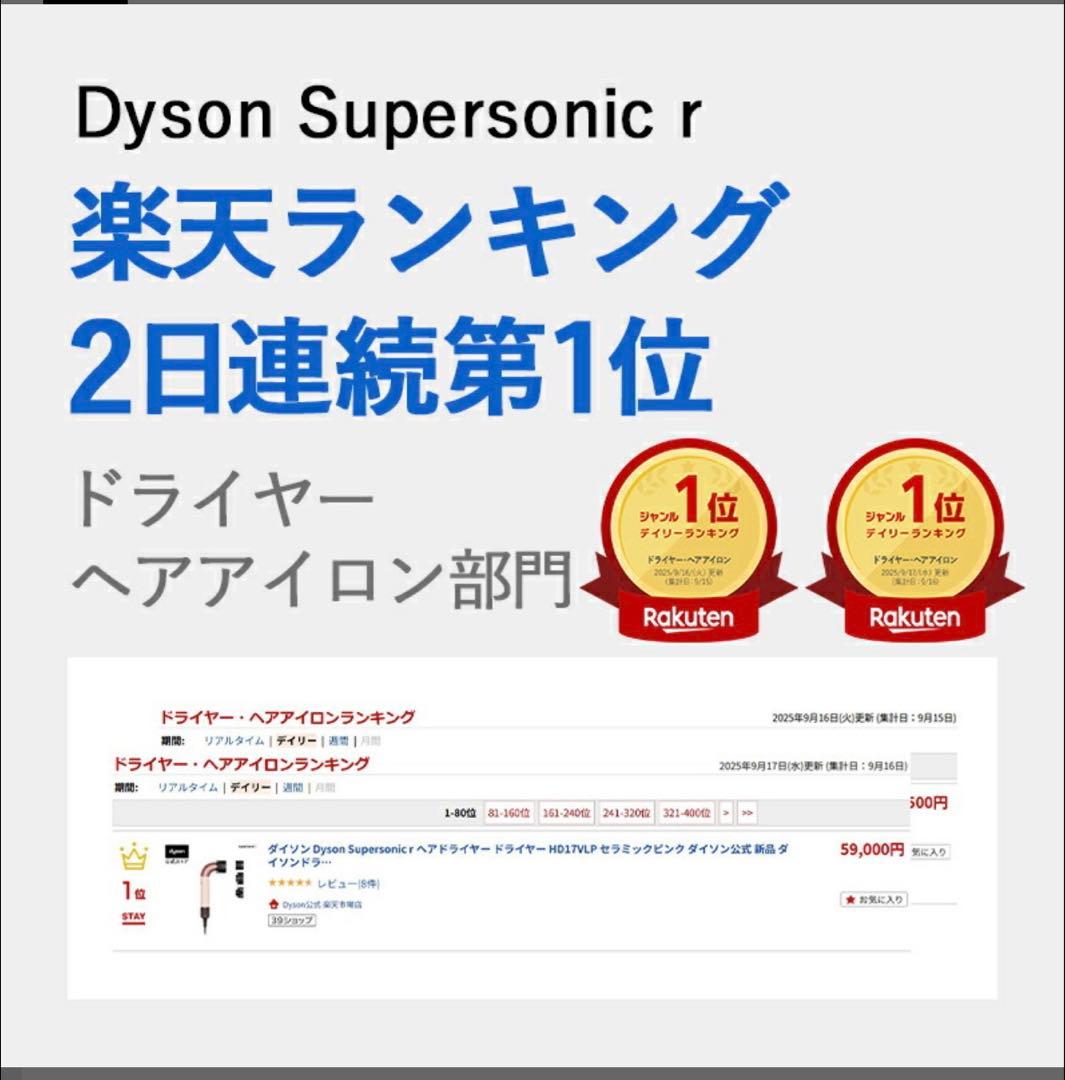 ヘアドライヤー Dyson Supersonic r HD17CPATO