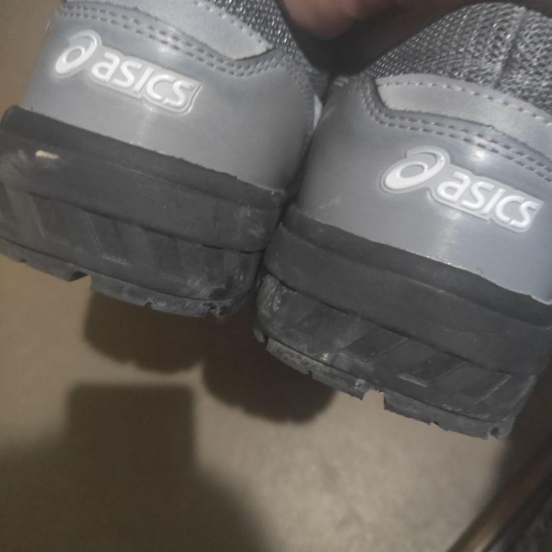 ASICS 安全靴 グレー スリッポン
