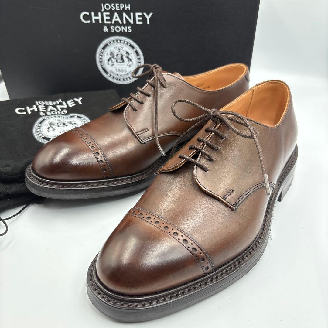 【新品】ジョセフチーニー ASTWELL ストレートチップ 6.5 モカ 英国製