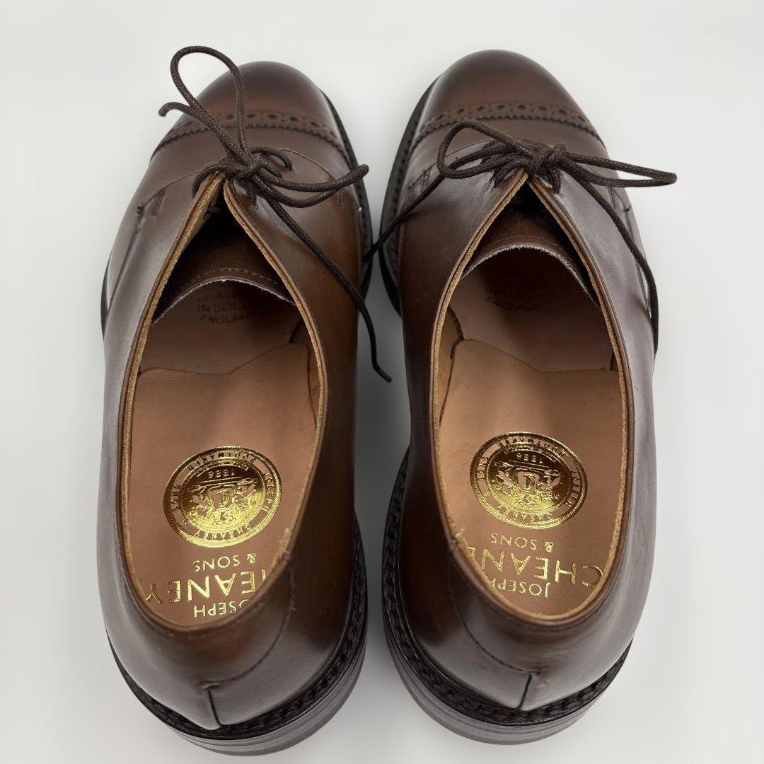 【新品】ジョセフチーニー ASTWELL ストレートチップ 6.5 モカ 英国製