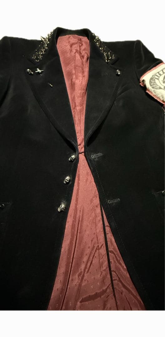 80s Uk Velvet Tailored Jacket Punk sex期