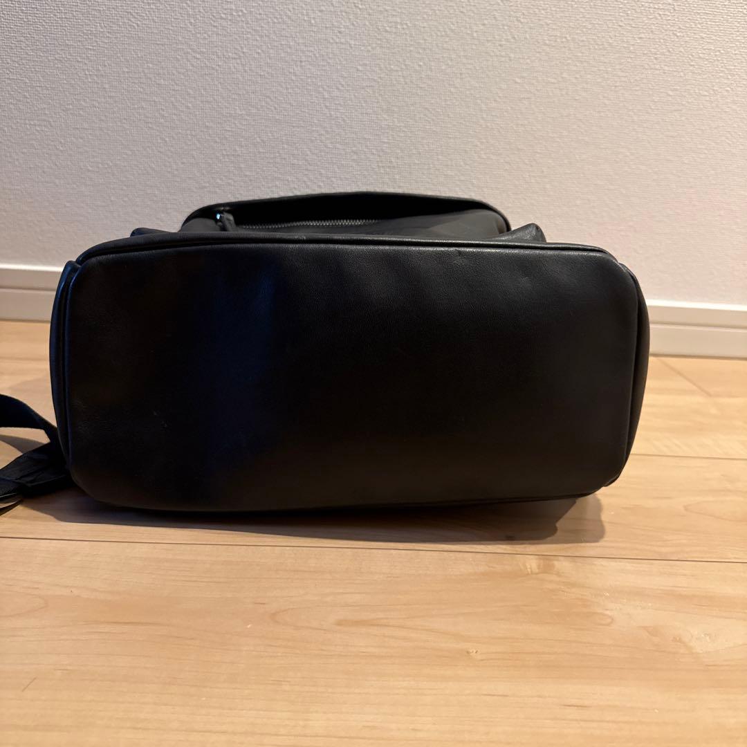 LACOSTE レザー ブラック バックパック