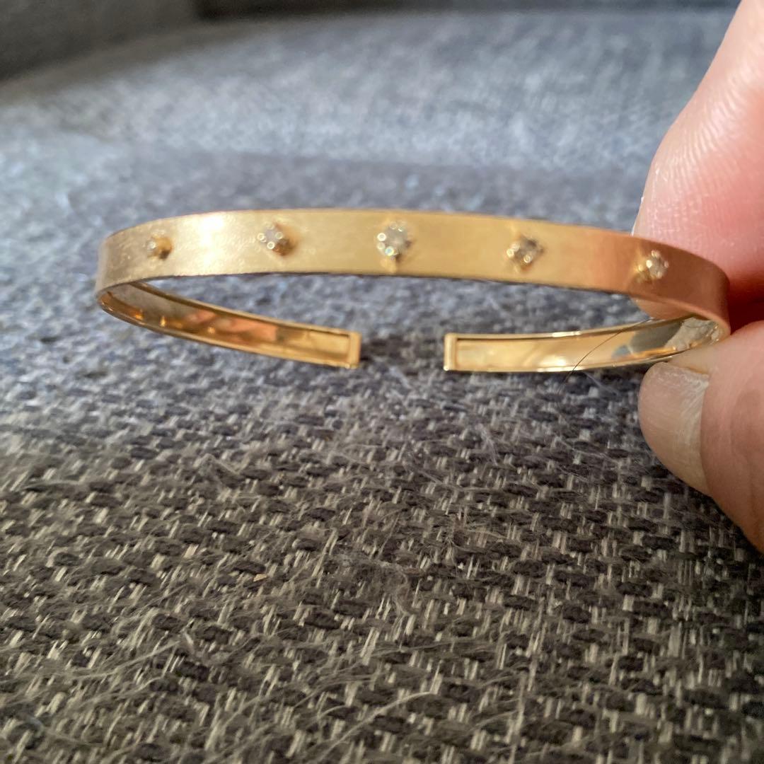 K18バングルブラウンダイヤ