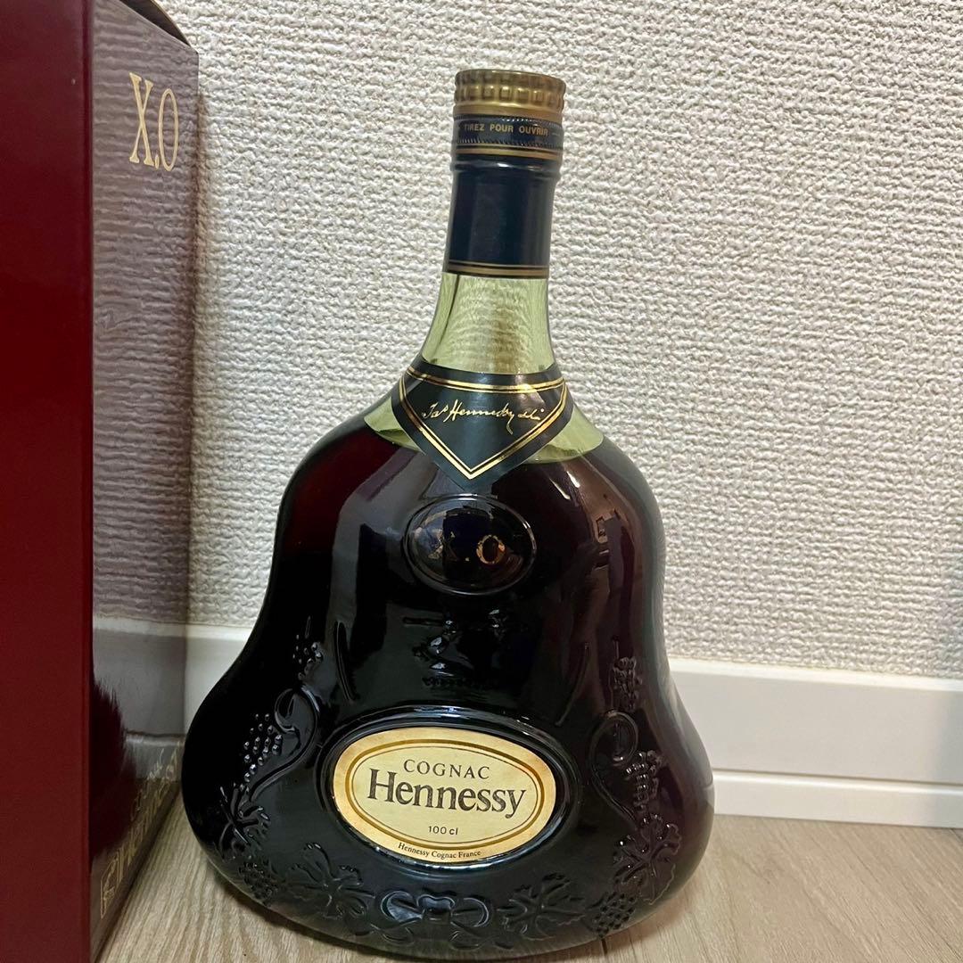 Hennessy X.O 　xo　1L グリーンボトル　ブランデー